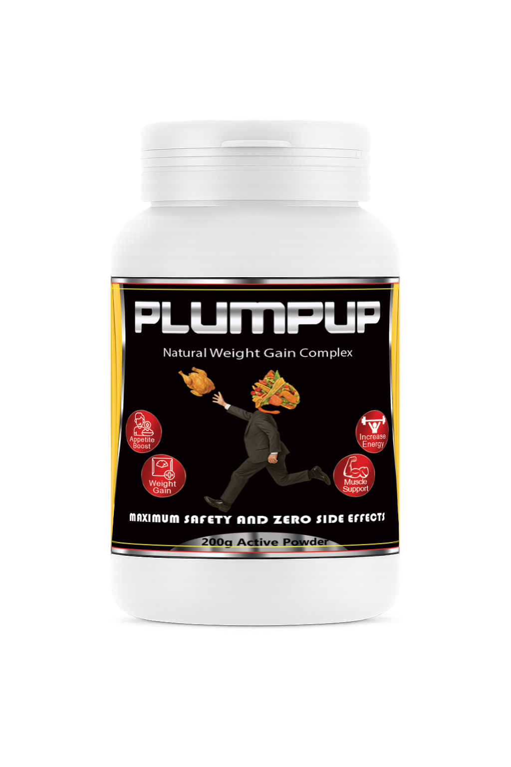 قوطی پودر پلامپ آپ — پودر چاقی و افزایش وزن طبیعی؛ تقویت انرژی، افزایش اشتها و فرم‌دهی بدن، بدون افزودنی مضر